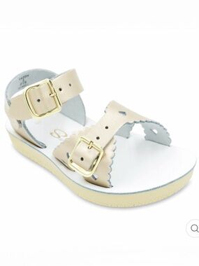 Salt Water Sun-San Sweetheart gold leather sandals size 10